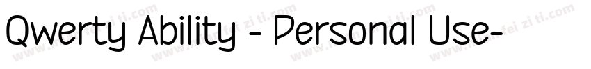 Qwerty Ability - Personal Use字体转换